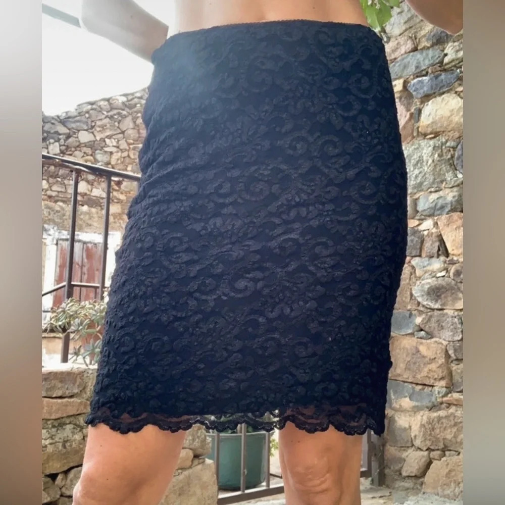 Skirt stretch lace XL elastic‎ belt Etincelle black